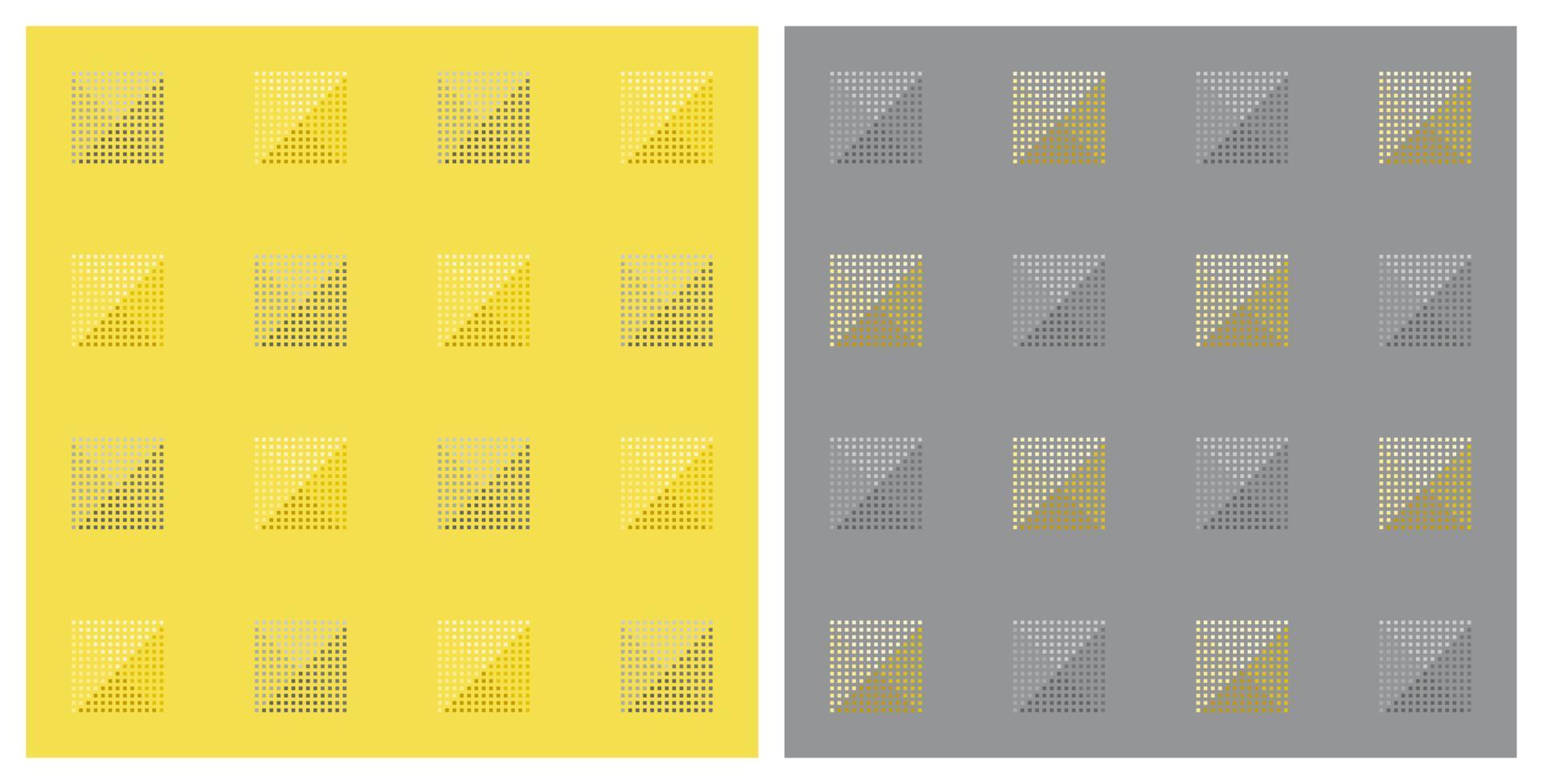 piramide vorm pixel punt geel grijs top visie vector