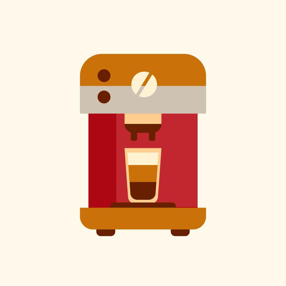 koffie machine icoon, vlak stijl modern ontwerp vector