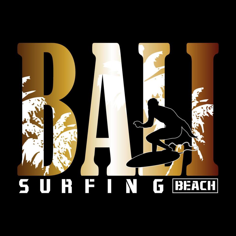surfen Bali strand vector tekst beeld ontwerp