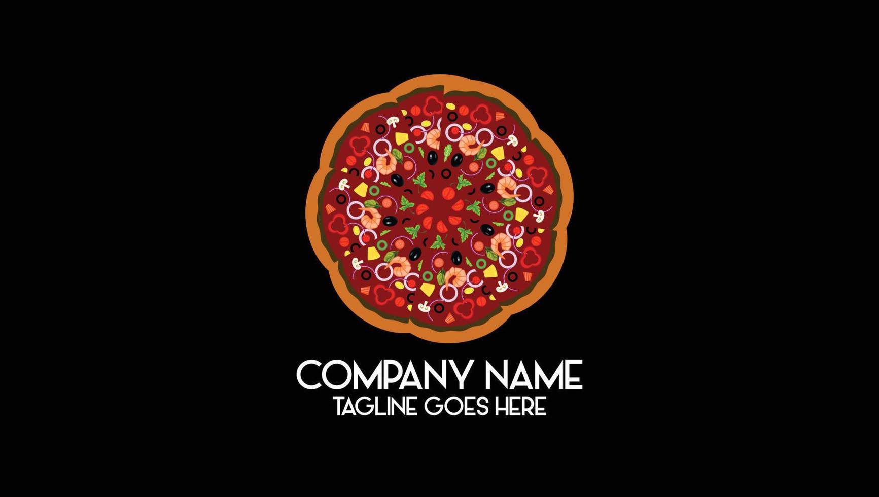groente pizza logo sjabloon vector
