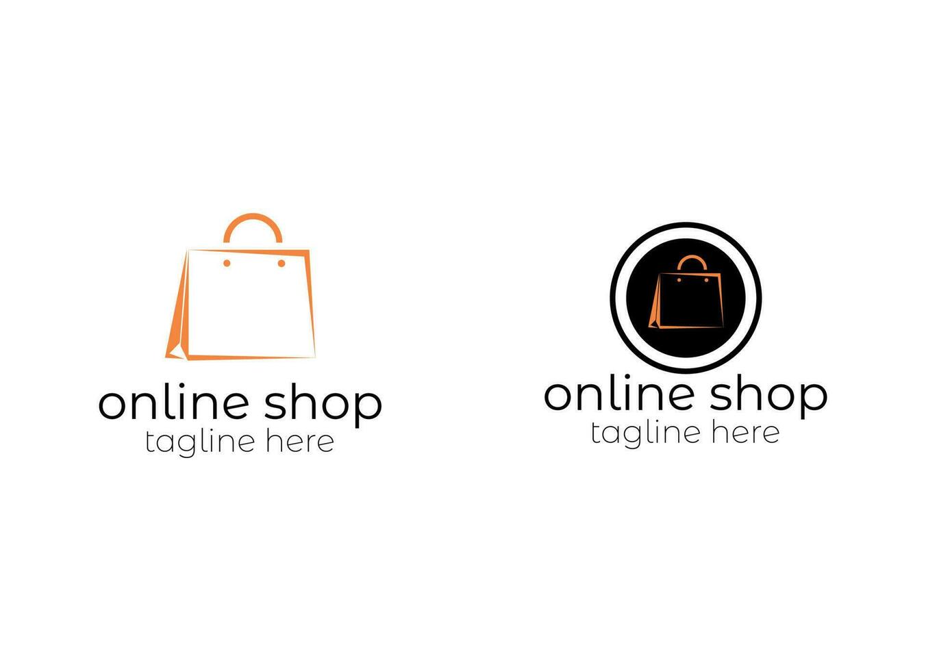 online winkel logo ontwerpen sjabloon. illustratie vector grafisch van boodschappen doen kar en winkel zak