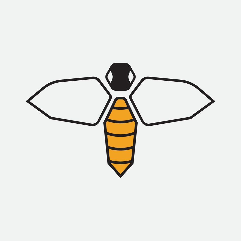 bij logo vector illustratie ontwerp icoon logo