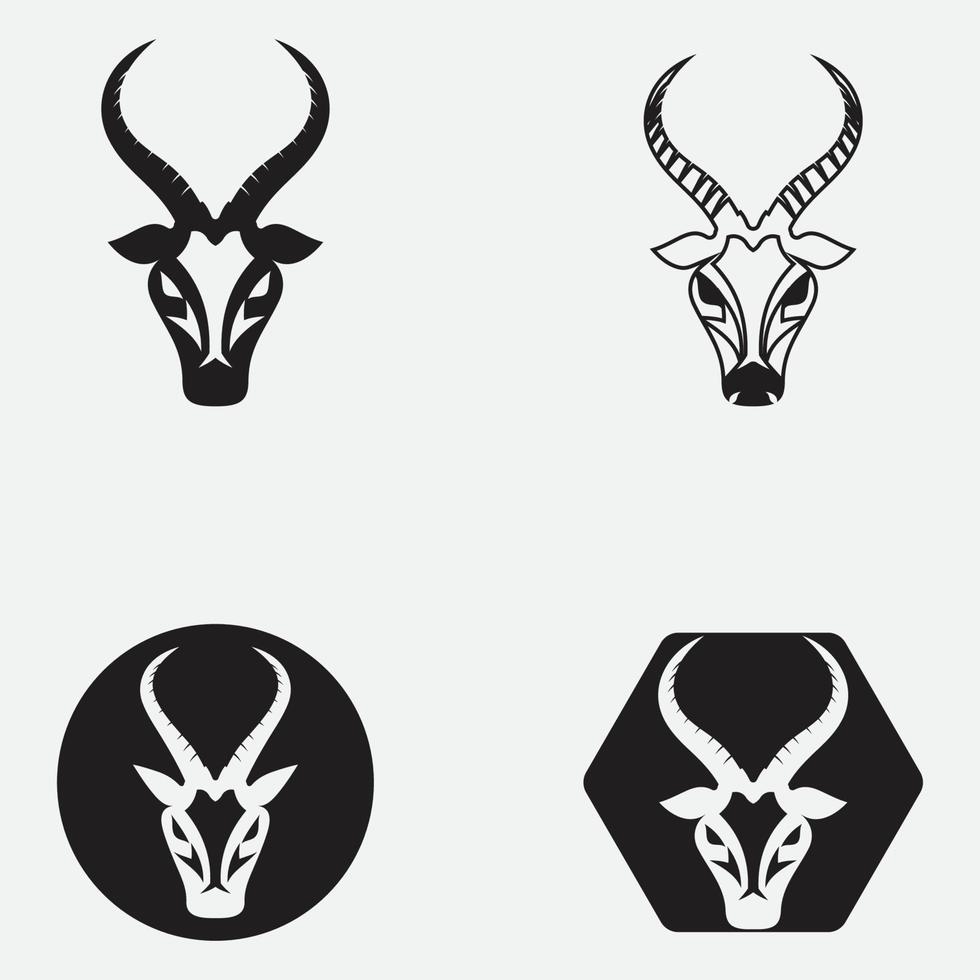 antilope logo vector illustraties ontwerp icoon logo