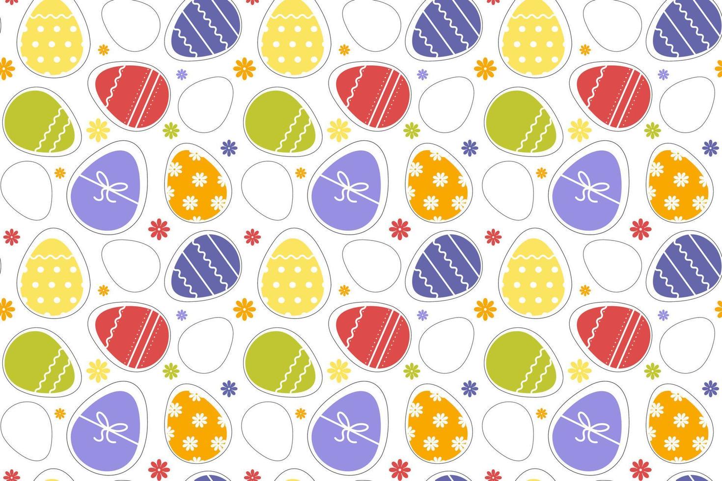 helder naadloos patroon van versierd Pasen eieren. Pasen achtergrond voor spandoeken, textiel, papier, kinderen kleding, scrapbooken, behang, omslagen. feestelijk decoratie, Pasen. vector illustratie