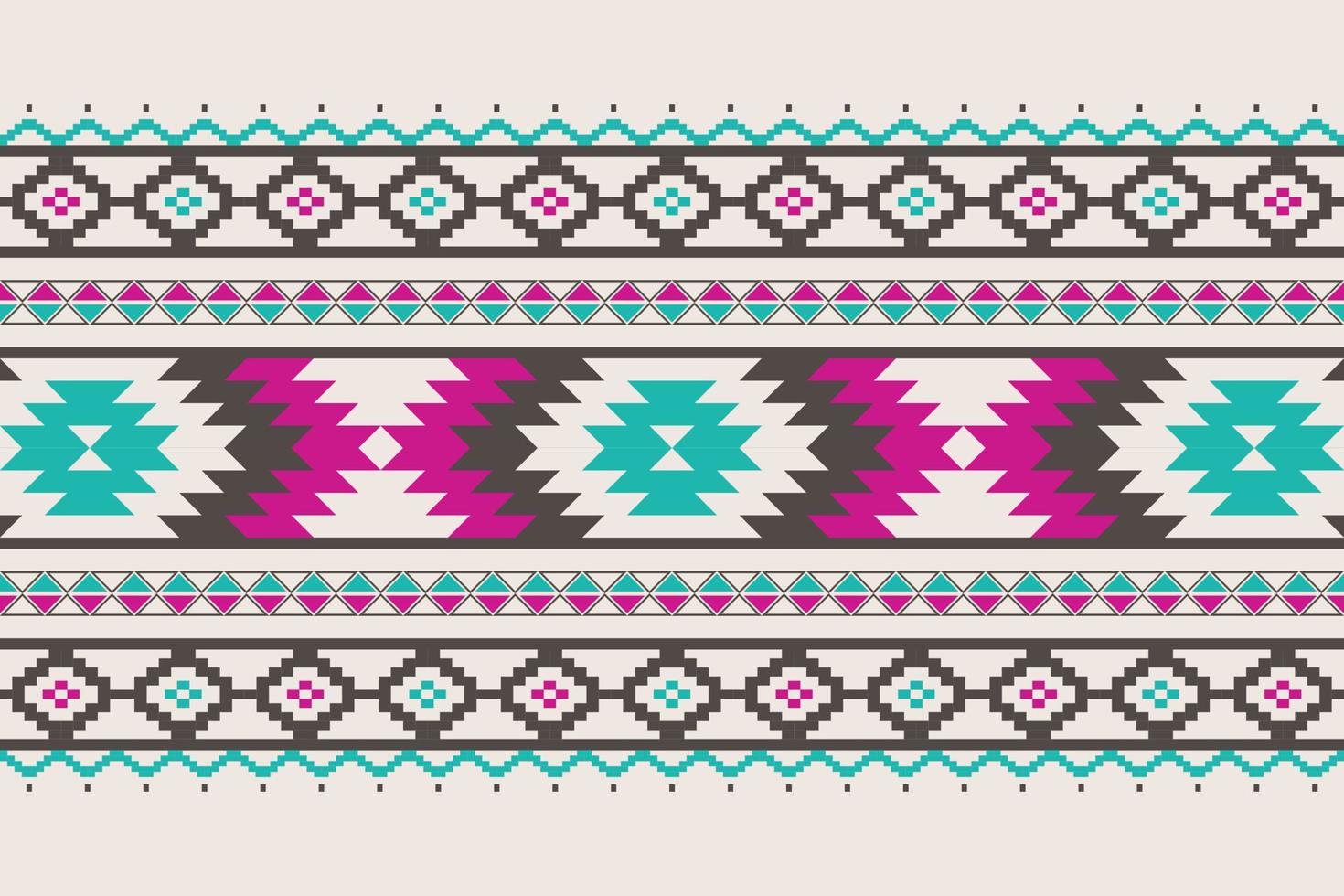 meetkundig etnisch patroon naadloos. stijl etnisch Amerikaans aztec naadloos kleurrijk textiel. ontwerp voor achtergrond,behang,stof,tapijt,ornamenten,decoratie,kleding,batik,verpakking,vector illustratie vector