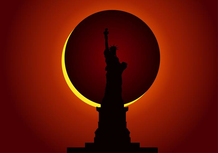 Solar Eclipse Liberty Gratis Vector