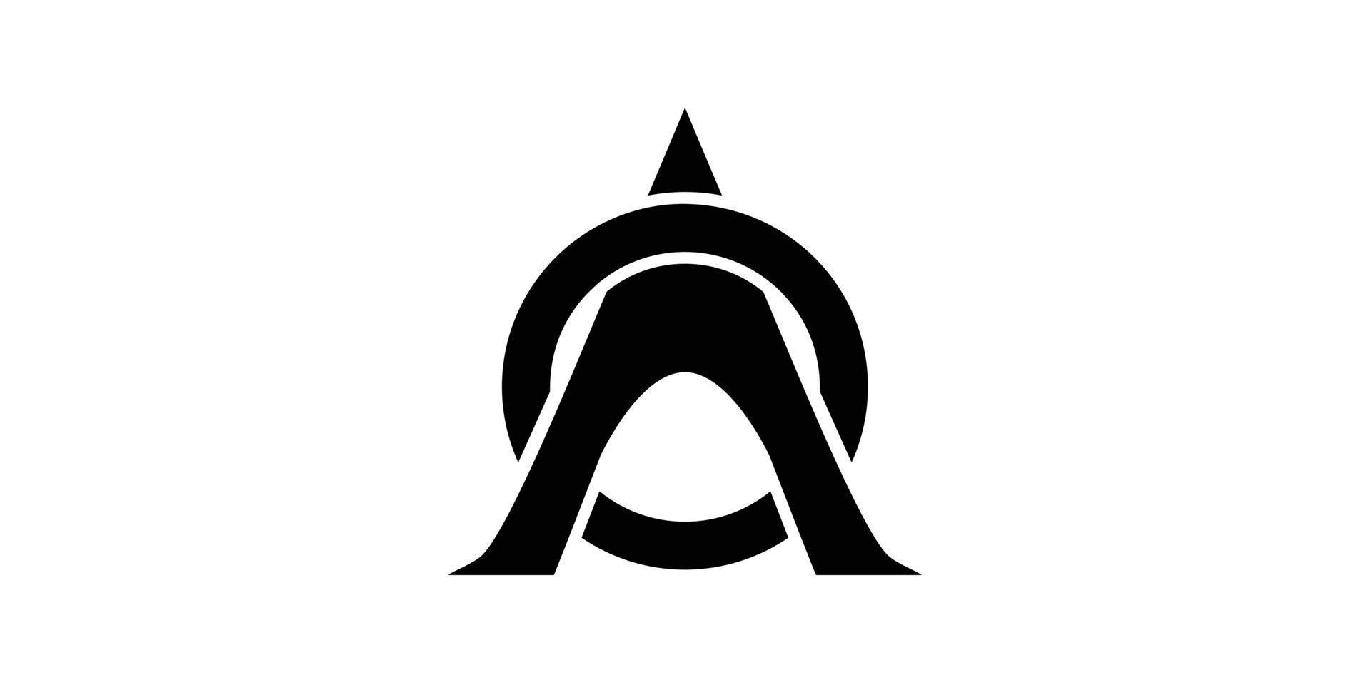 eerste brief oa voor avontuur organisator logo ontwerp vector