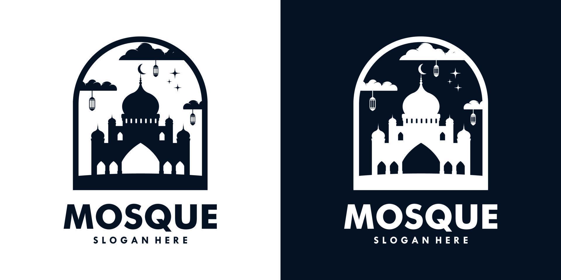 moskee logo sjabloon ontwerp vector