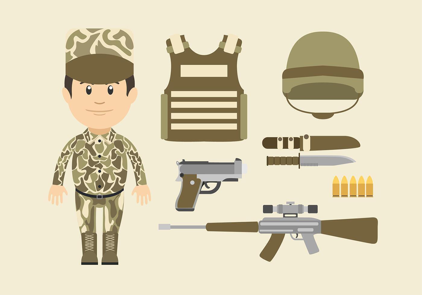 Navy Seal Cartoon karakter gratis Vector