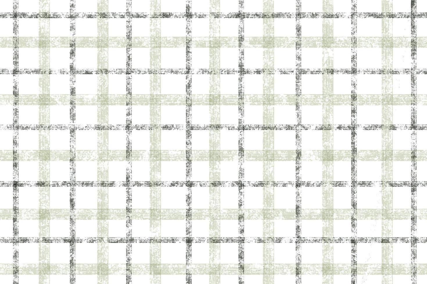 waterverf salie groen borstel beroerte gestreept plaid achtergrond naadloos patroon vector