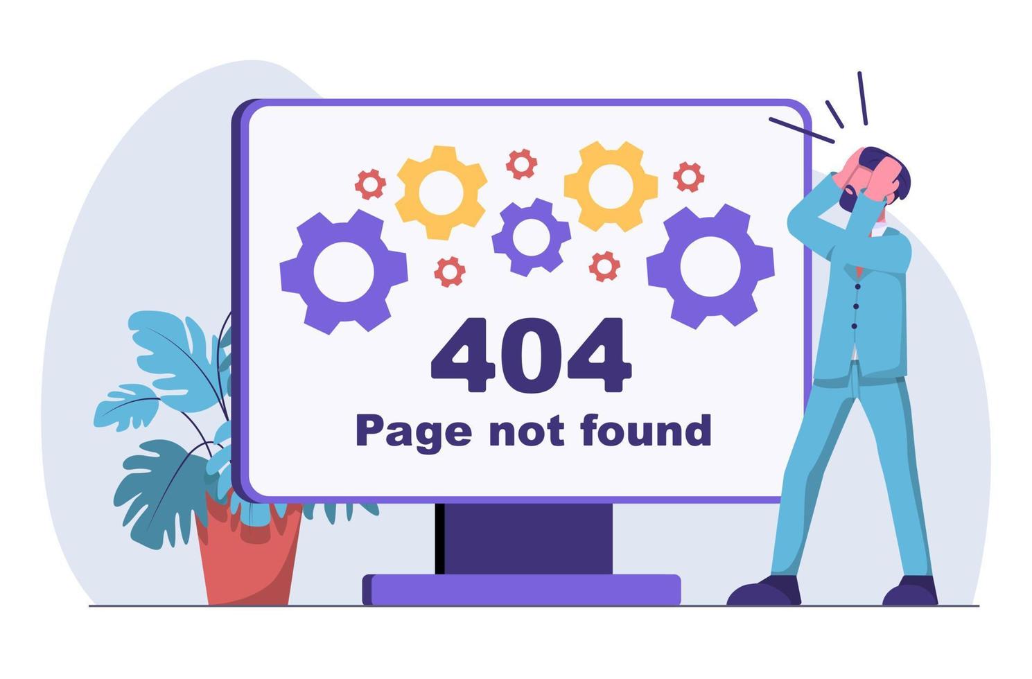 oops de verbinding is kwijt. vergissing 404 bladzijde niet gevonden. vector