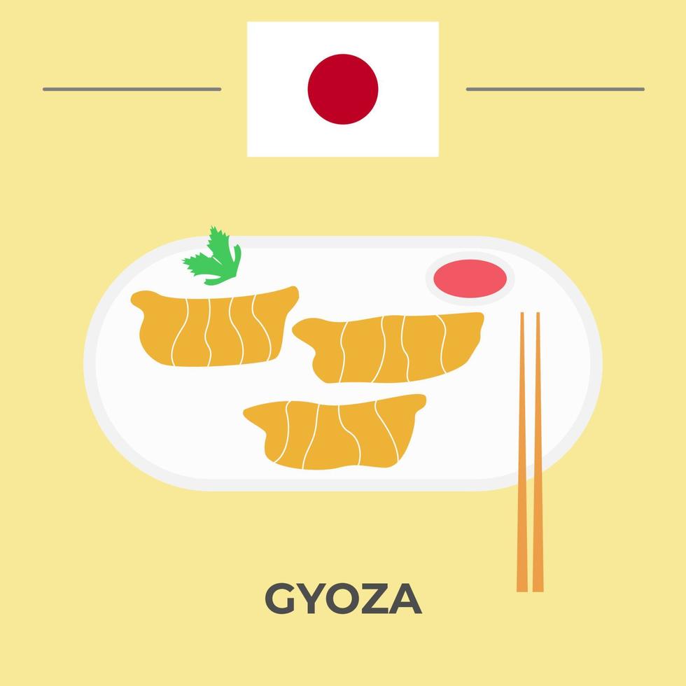 gyoza Japans voedsel ontwerp vector