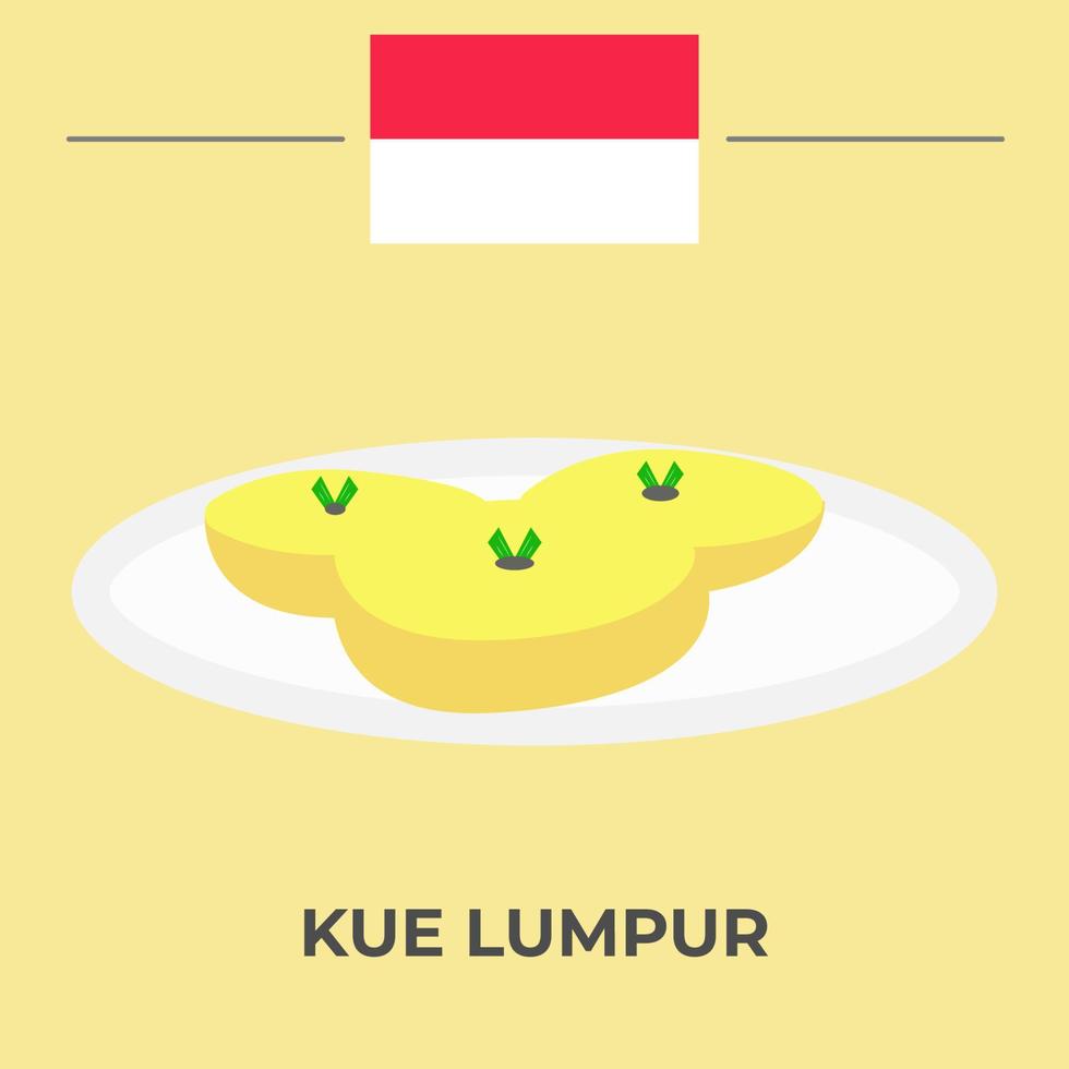 kue lumpur Indonesisch voedsel ontwerp vector