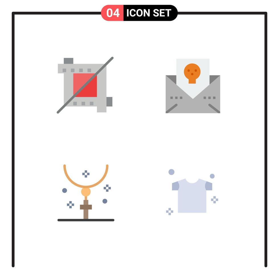 4 universeel vlak icoon tekens symbolen van Bijsnijden Pasen adres verschrikking vakantie bewerkbare vector ontwerp elementen