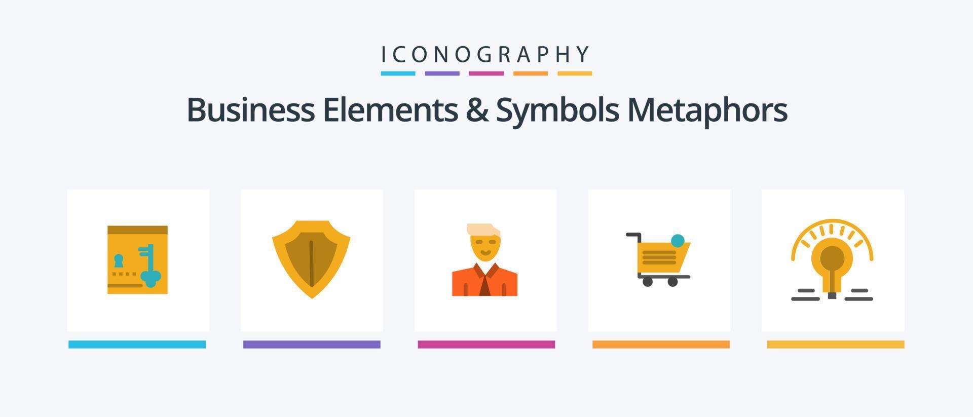 bedrijf elementen en symbolen metaforen vlak 5 icoon pak inclusief op te slaan. Verzenden. Mens. winkelen. avatar. creatief pictogrammen ontwerp vector