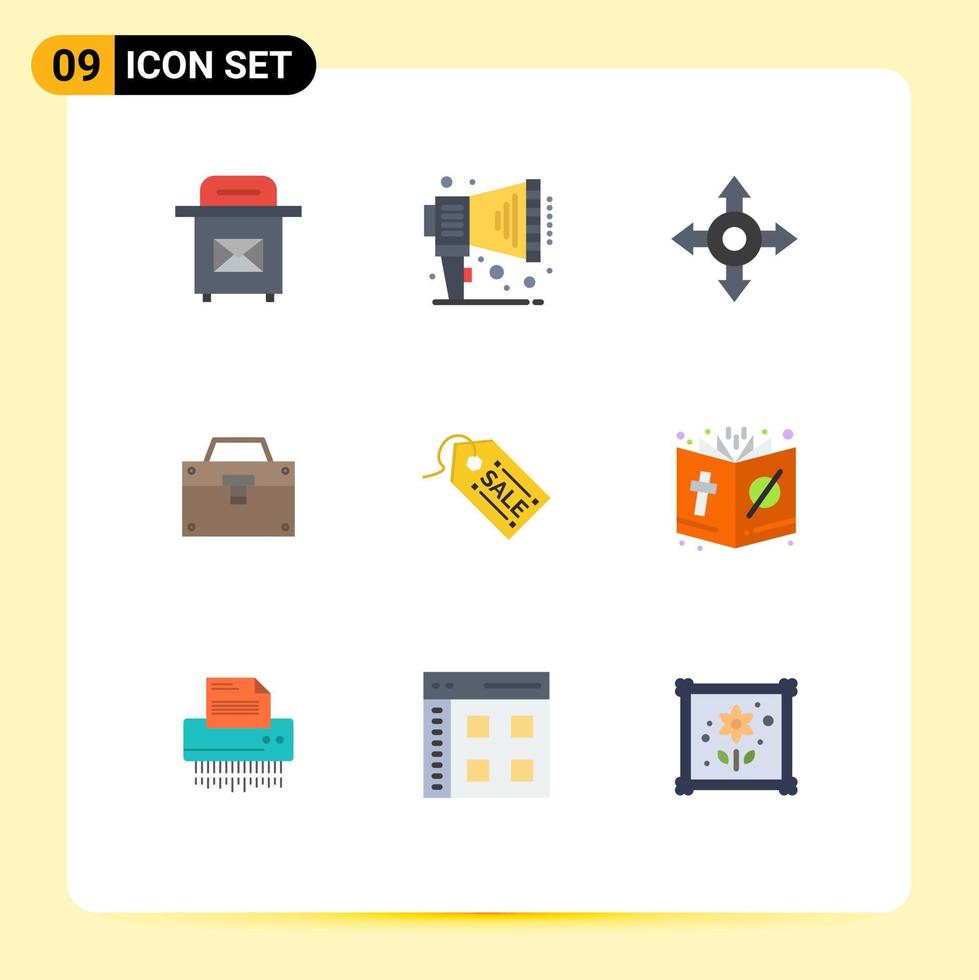 voorraad vector icoon pak van 9 lijn tekens en symbolen voor boek uitverkoop doos label ecommerce bewerkbare vector ontwerp elementen