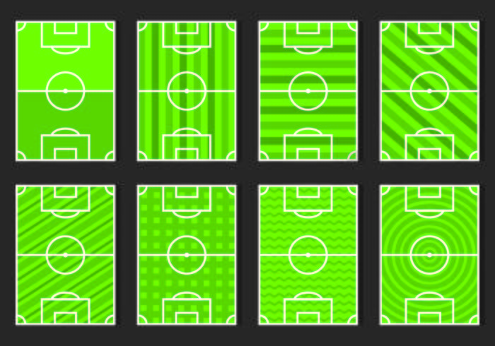 Set van voetbal grond pictogram vector