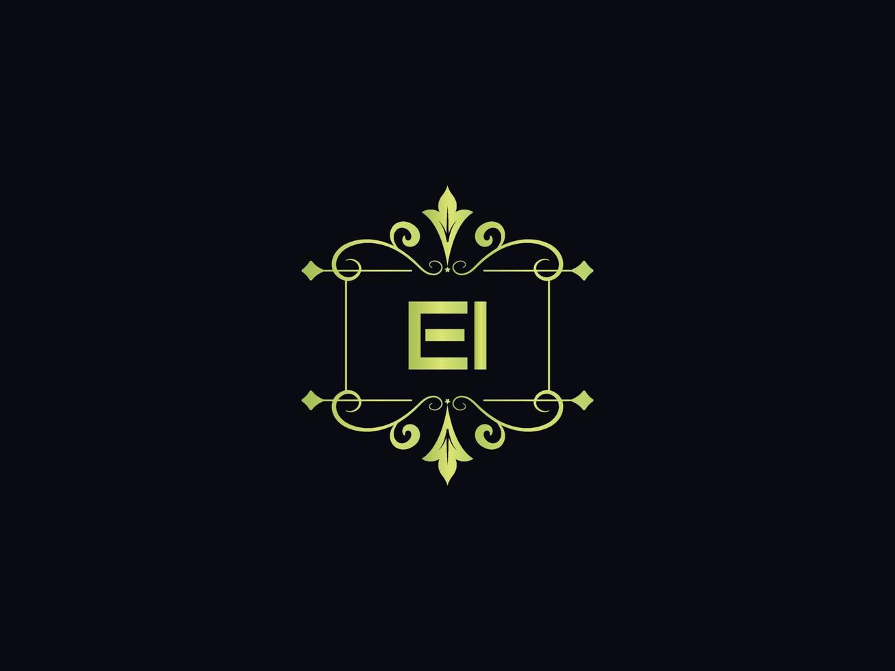 minimaal ei logo afbeelding, plein ei luxe logo brief vector icoon ontwerp