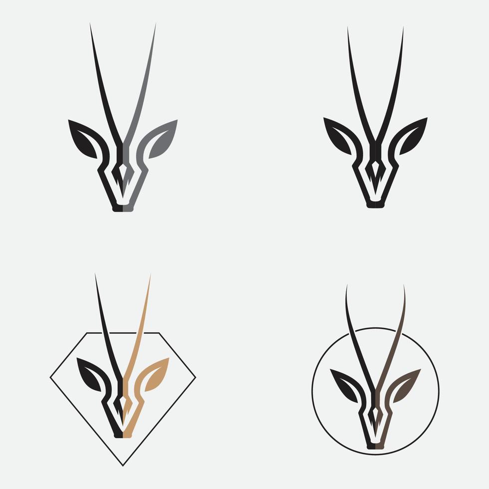 antilope logo vector illustraties ontwerp icoon logo