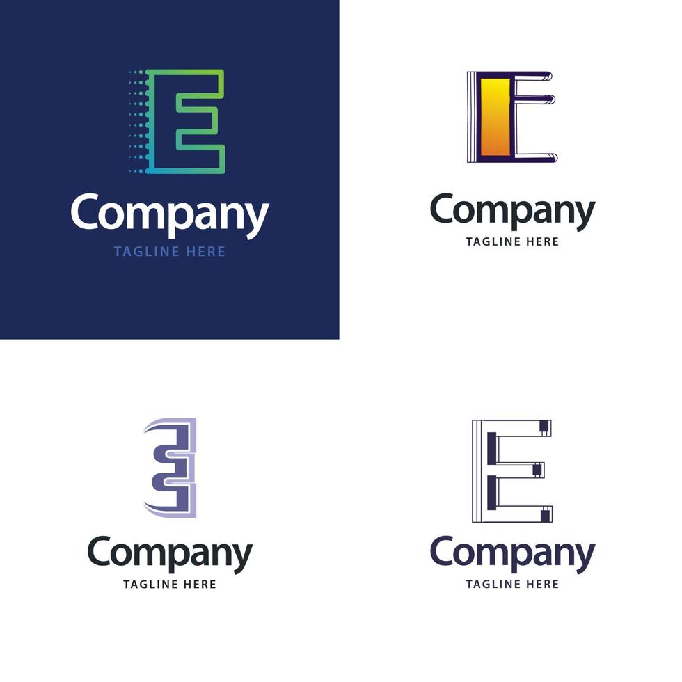 brief e groot logo pak ontwerp creatief modern logos ontwerp voor uw bedrijf vector