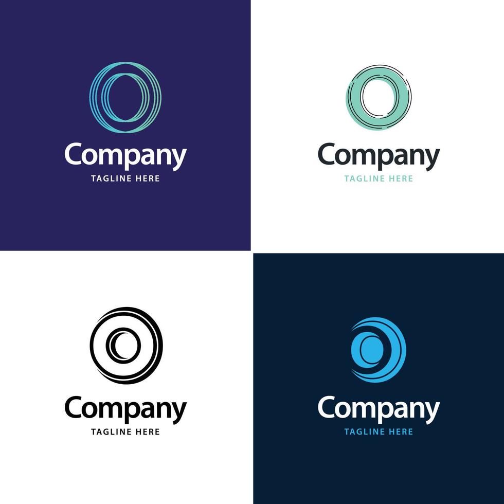 brief O groot logo pak ontwerp creatief modern logos ontwerp voor uw bedrijf vector