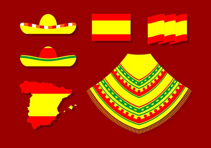 Spaanse Poncho Gratis Vector