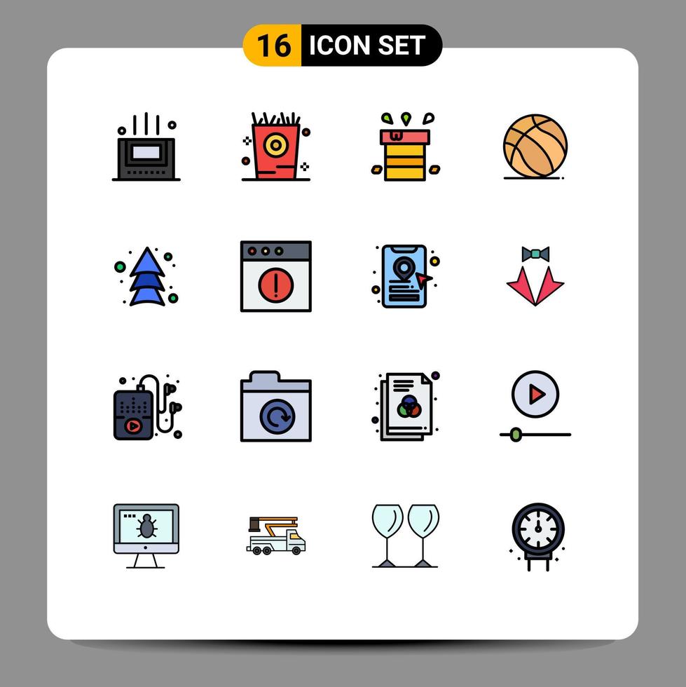 universeel icoon symbolen groep van 16 modern vlak kleur gevulde lijnen van pijlen Verenigde Staten van Amerika droog Amerikaans Amerikaans voetbal bewerkbare creatief vector ontwerp elementen