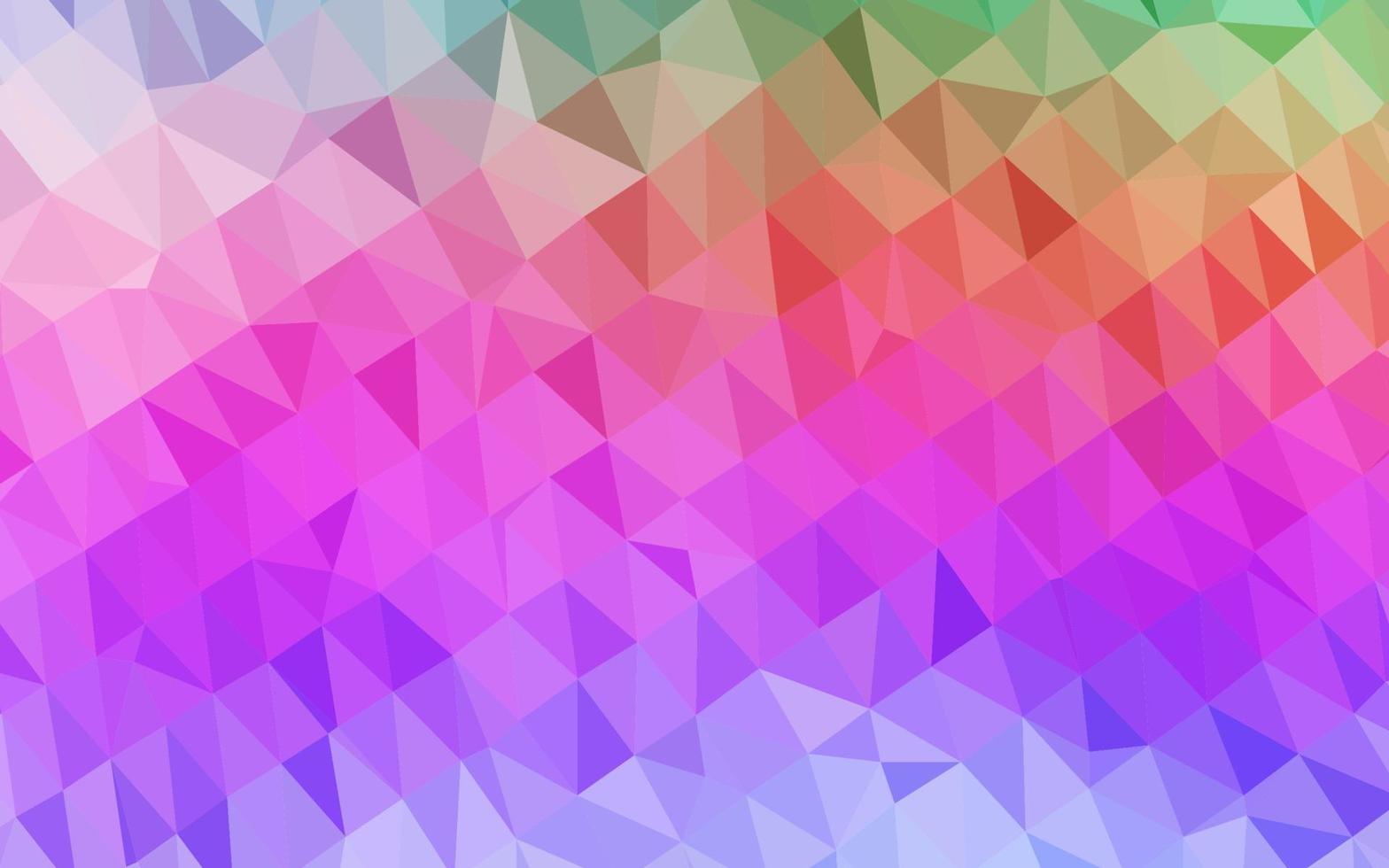 licht veelkleurig, regenboog vector driehoek mozaïek dekking.
