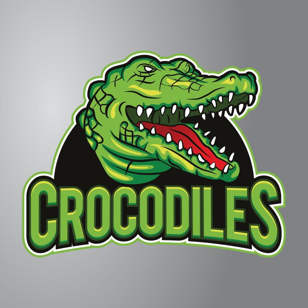 krokodil mascotte logo vector