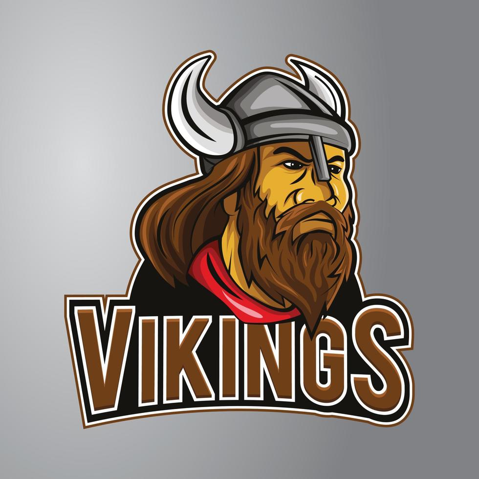 viking mascotte logo vector