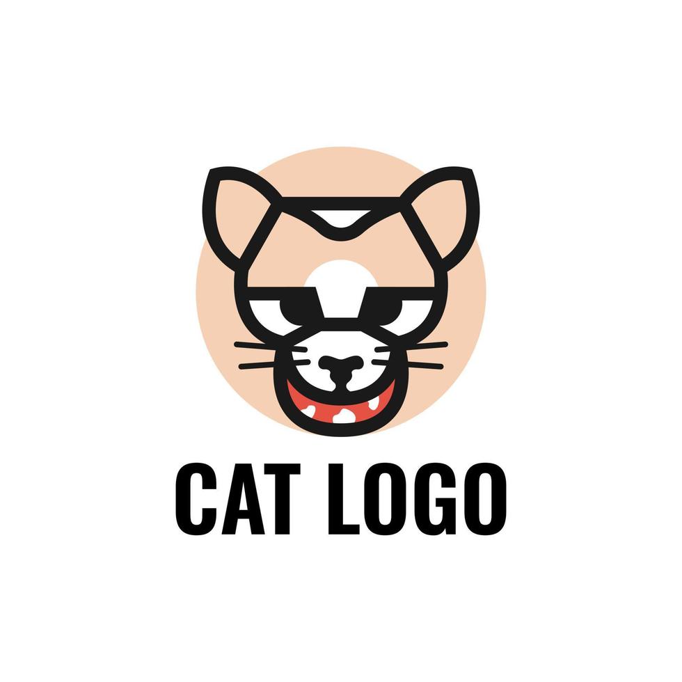 vriendelijk kat logo. logo is een schattig en vriendelijk kat. perfect voor een huisdier winkel. vector