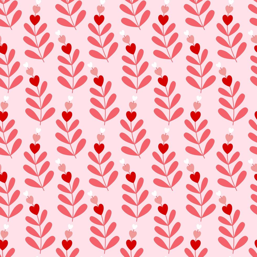 naadloos patroon van hand- getrokken tekening hart bloemen. romantisch liefde ontwerp voor liefde, valentijnsdag dag, moeders dag, bruiloft viering, groet kaarten, uitnodigingen, scrapbooking ,textiel, papier ambacht. vector