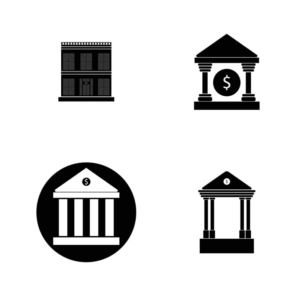 bank bulding icoon vector