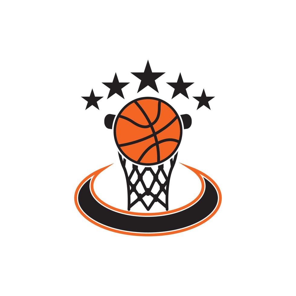 basketbal hoepel icoon vector illustratie logo sjabloon.