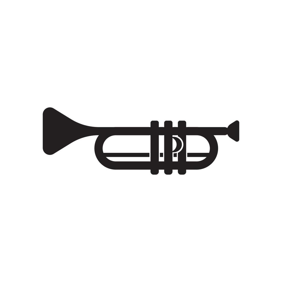 klassiek trompet logo,pictogram vector illustratie ontwerp