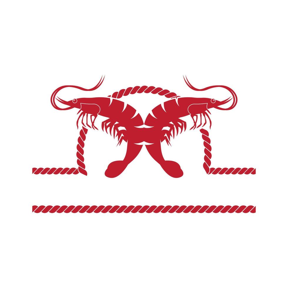 garnaal logo icoon vector illustratie ontwerp