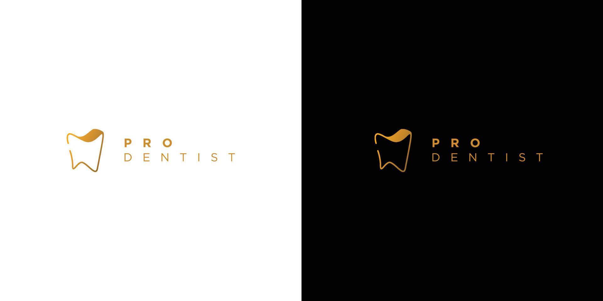 modern en elegant pro tandarts logo ontwerp 4 vector