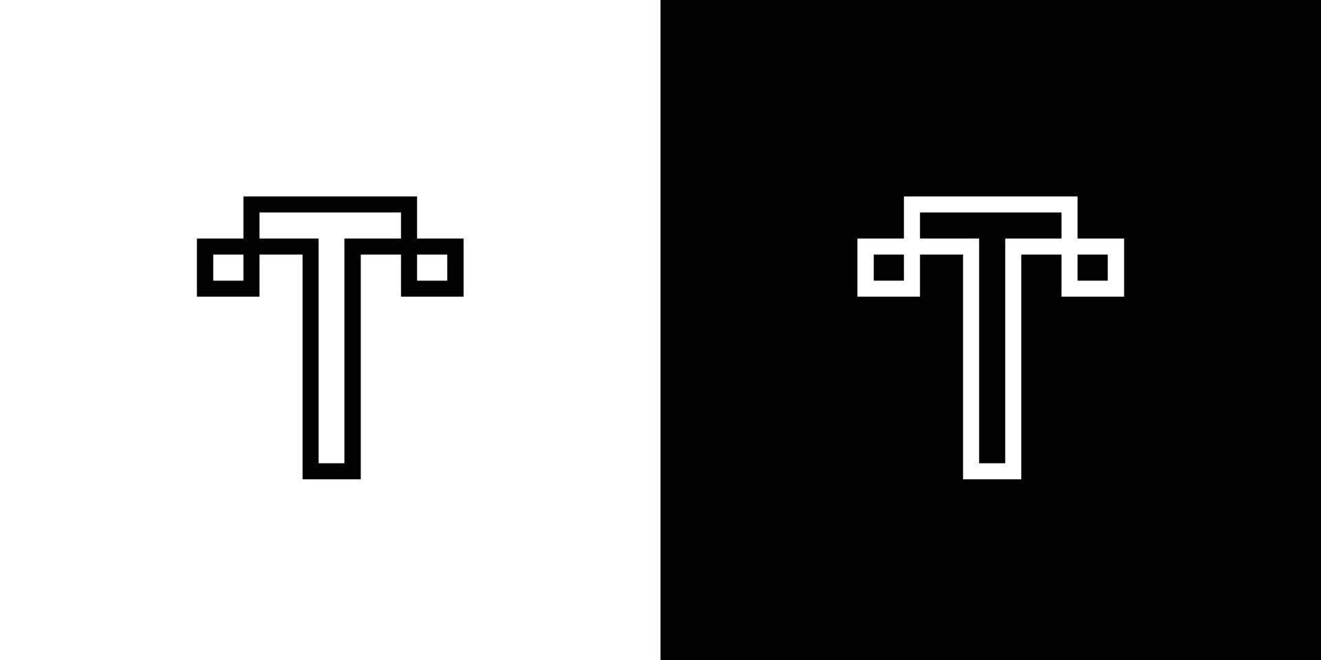 modern en uniek letter t initialen logo-ontwerp vector