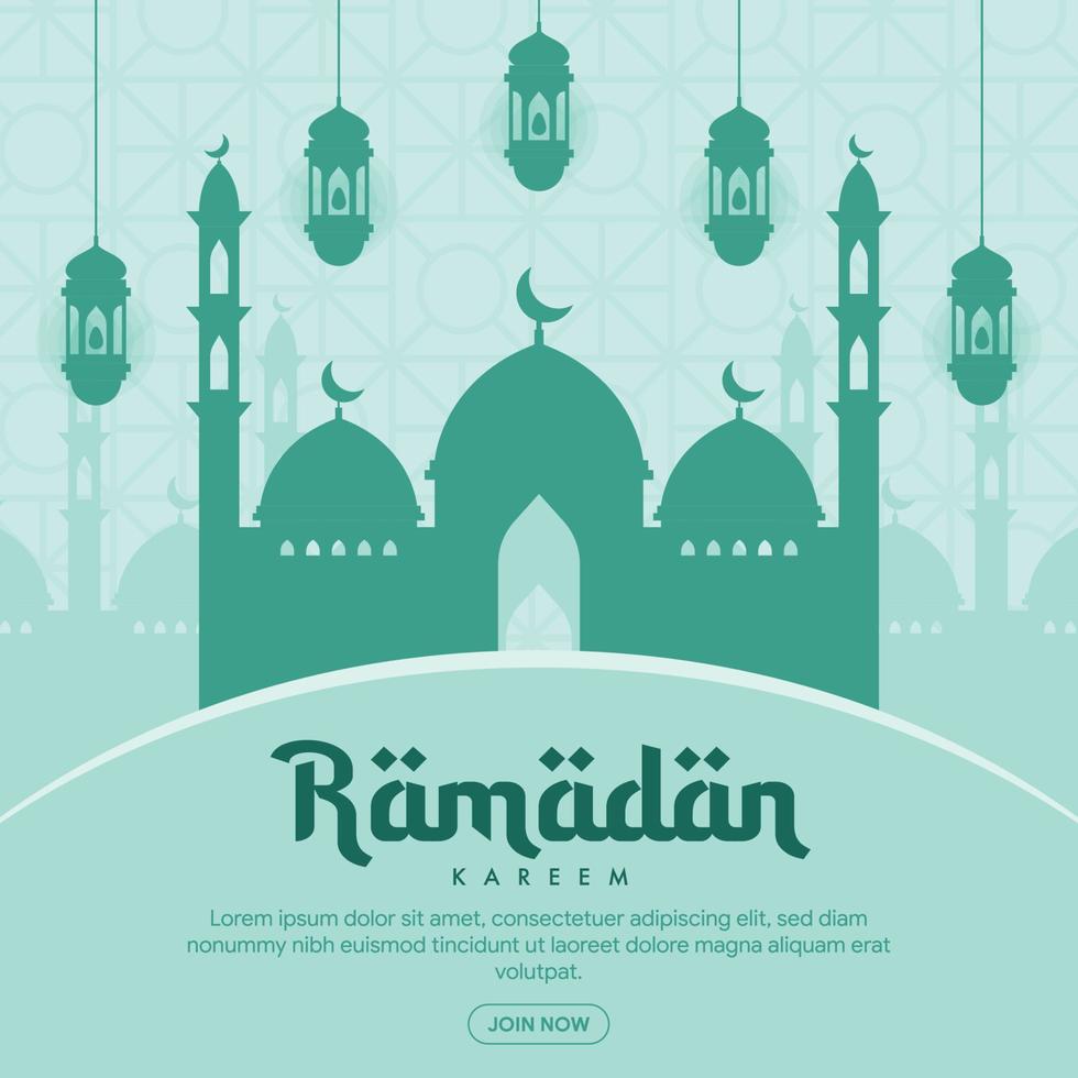 Ramadan banier illustratie in vlak ontwerp vector