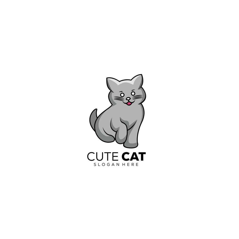 schattig kat ontwerp sjabloon illustratie vector