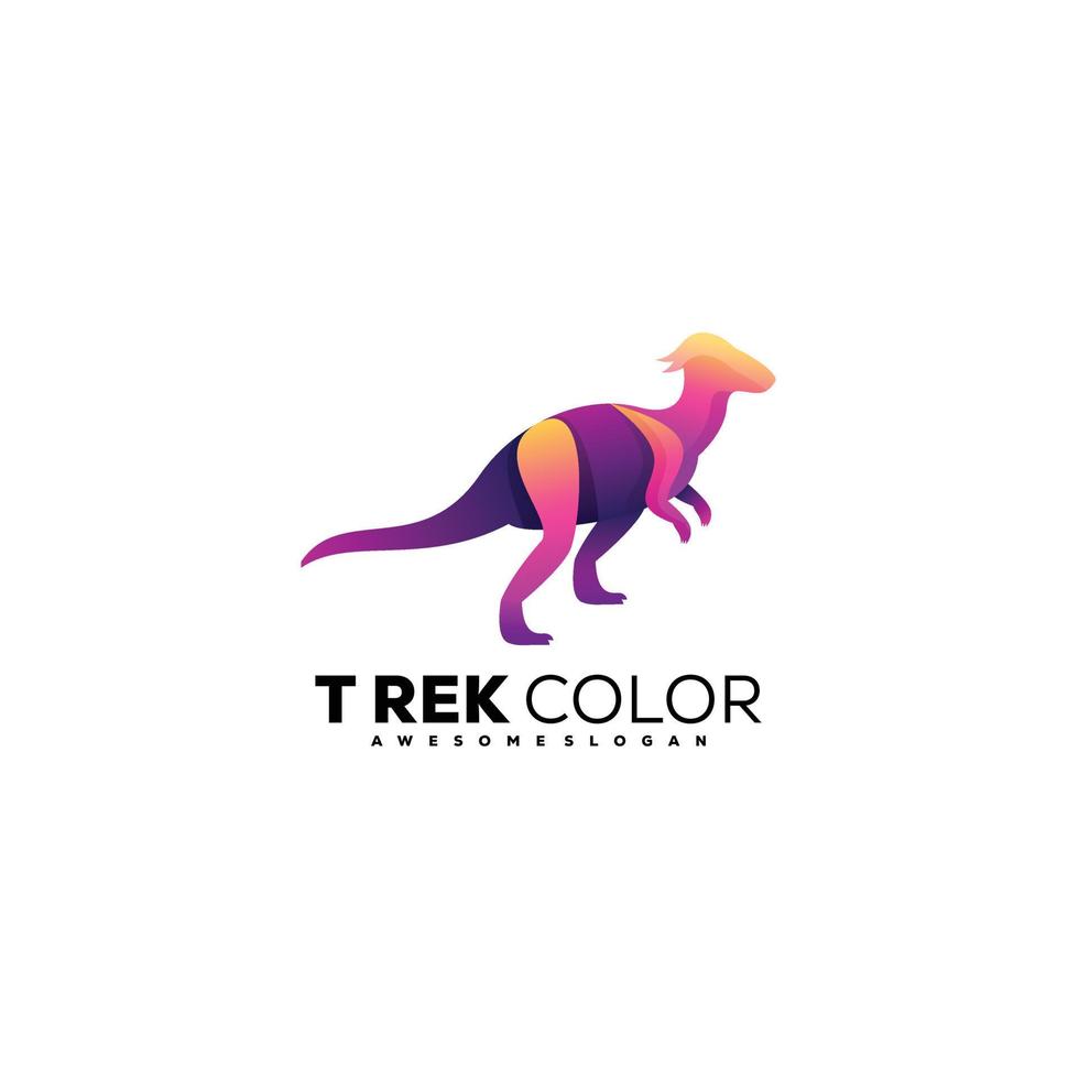 trex logo helling kleur illustratie vector