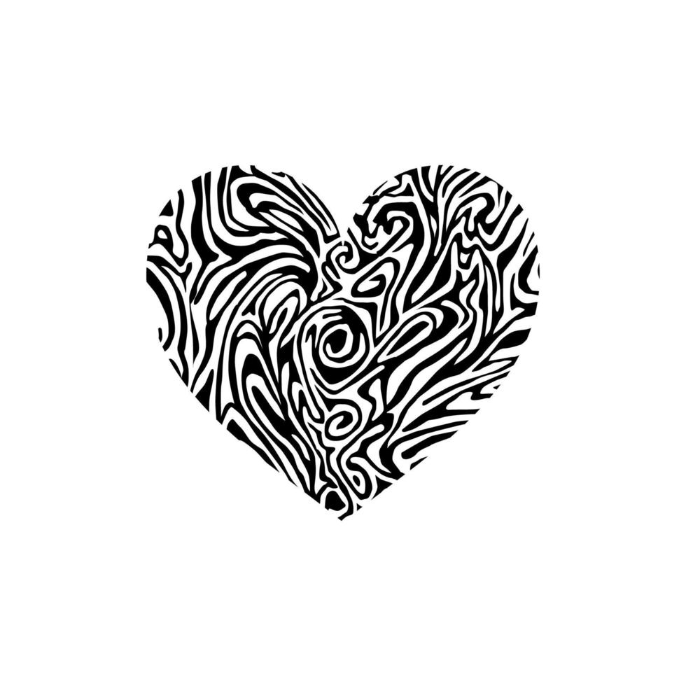 abstract hartvormig. liefde illustratie voor icoon, symbool voor kunst illustratie, pictogram, logo, of grafisch ontwerp element. vector illustratie