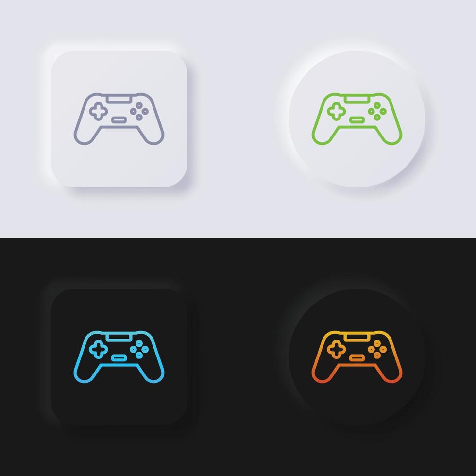 bedieningshendel knop icoon set, veelkleurig neumorfisme knop zacht ui ontwerp voor web ontwerp, toepassing ui en meer, knop, vector. vector