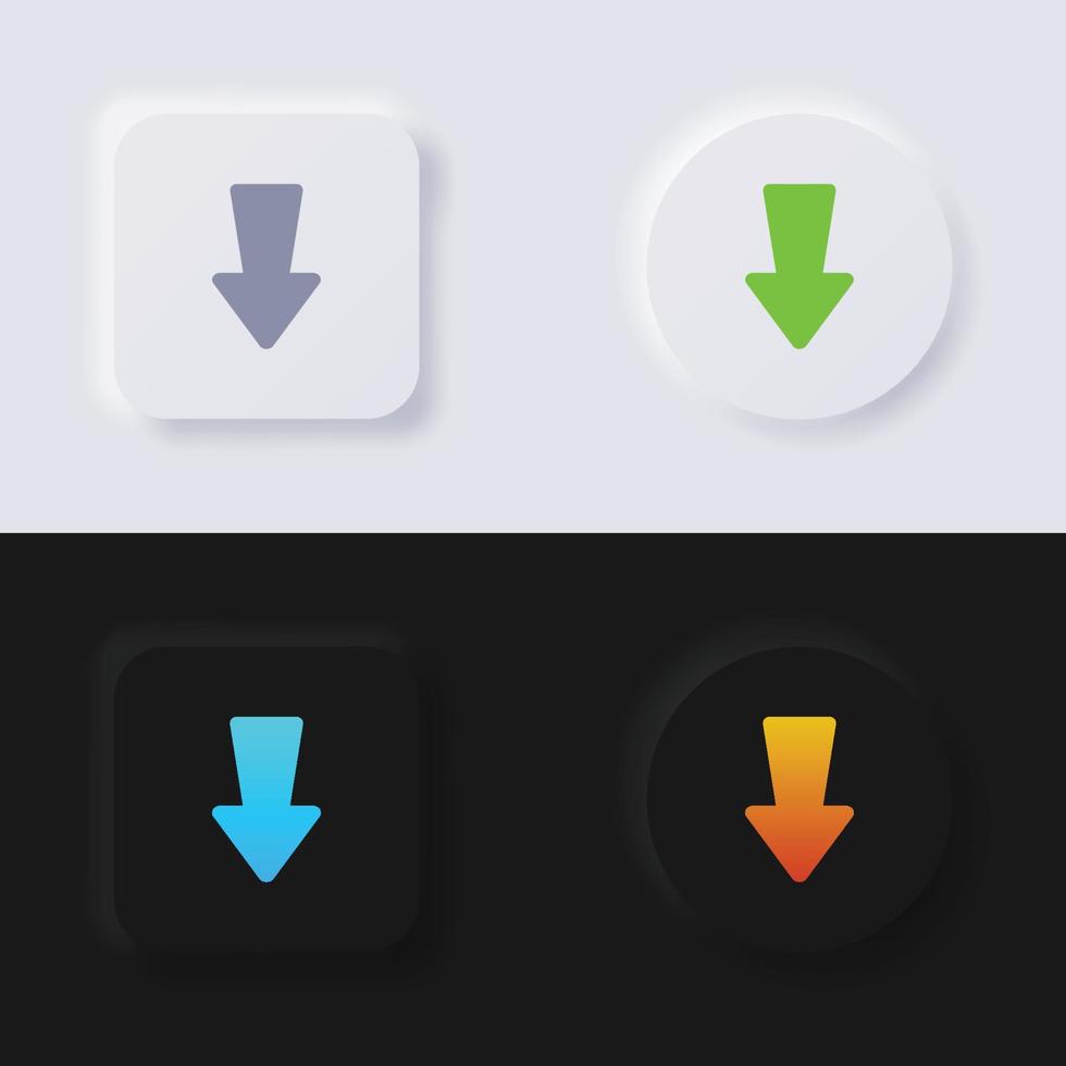 downloaden knop icoon set, veelkleurig neumorfisme knop zacht ui ontwerp voor web ontwerp, toepassing ui en meer, knop, vector. vector