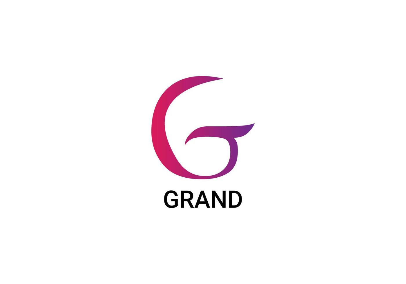 abstract g brief modern eerste logo ontwerp vector