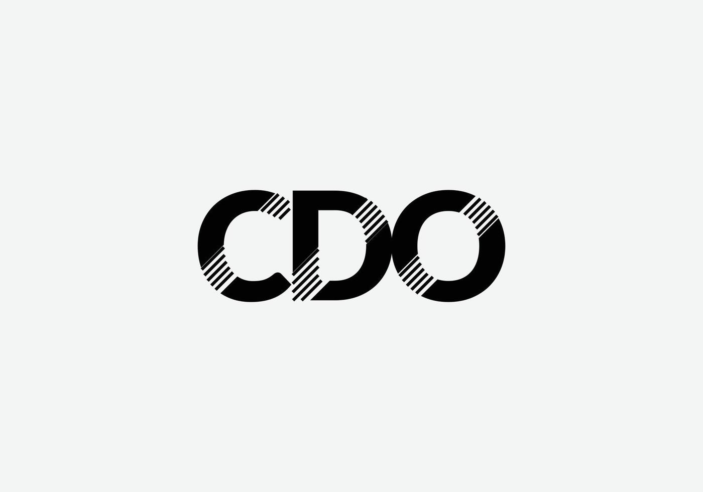 abstract c d O brief merken minimalistische logo ontwerp vector