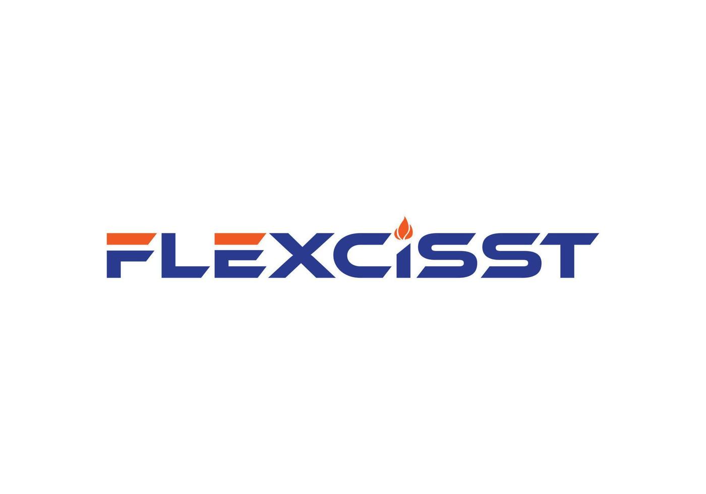 flexcist abstract gas- pijp vlam brand logo ontwerp vector