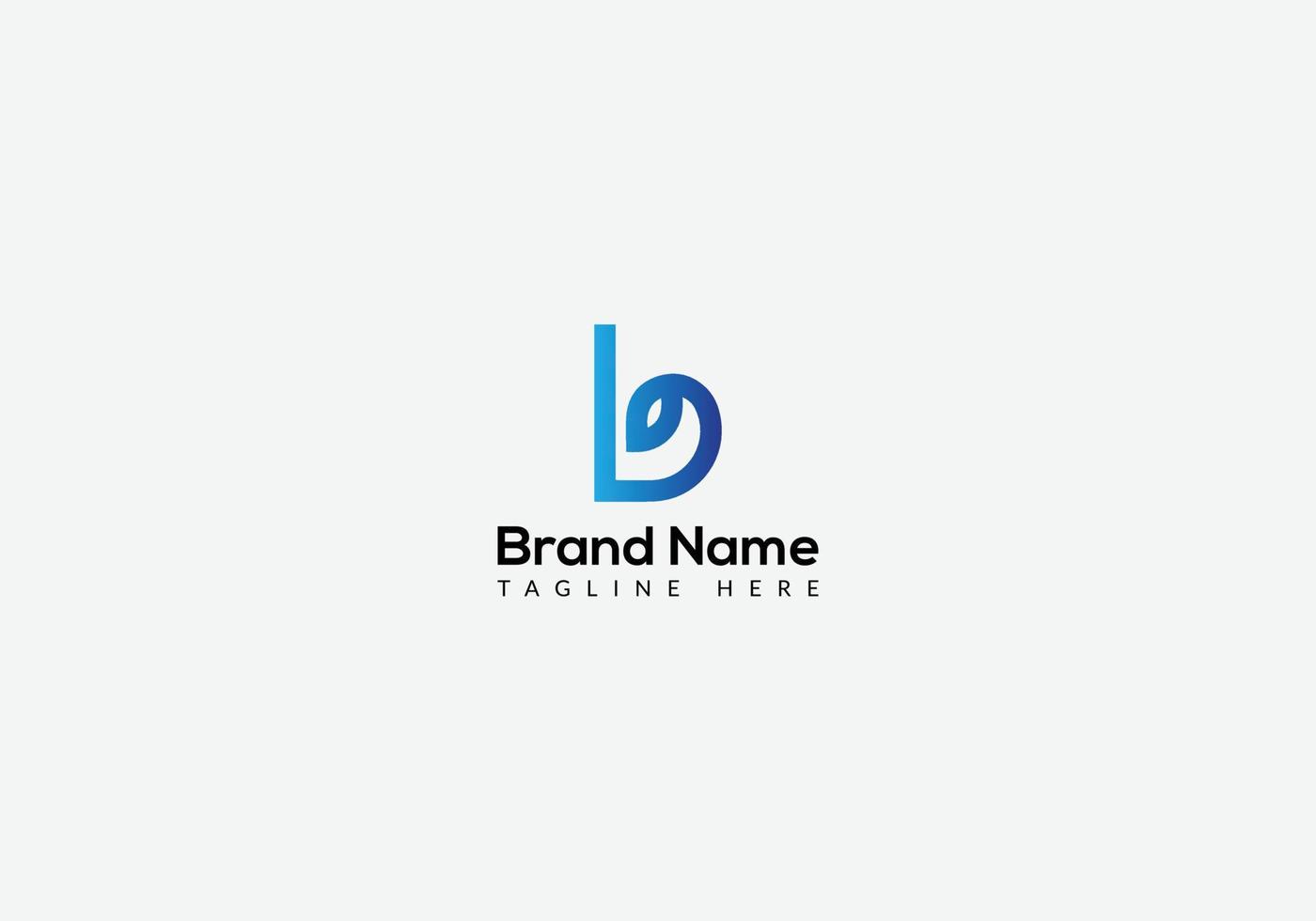 abstract b brief modern eerste logo ontwerp vector