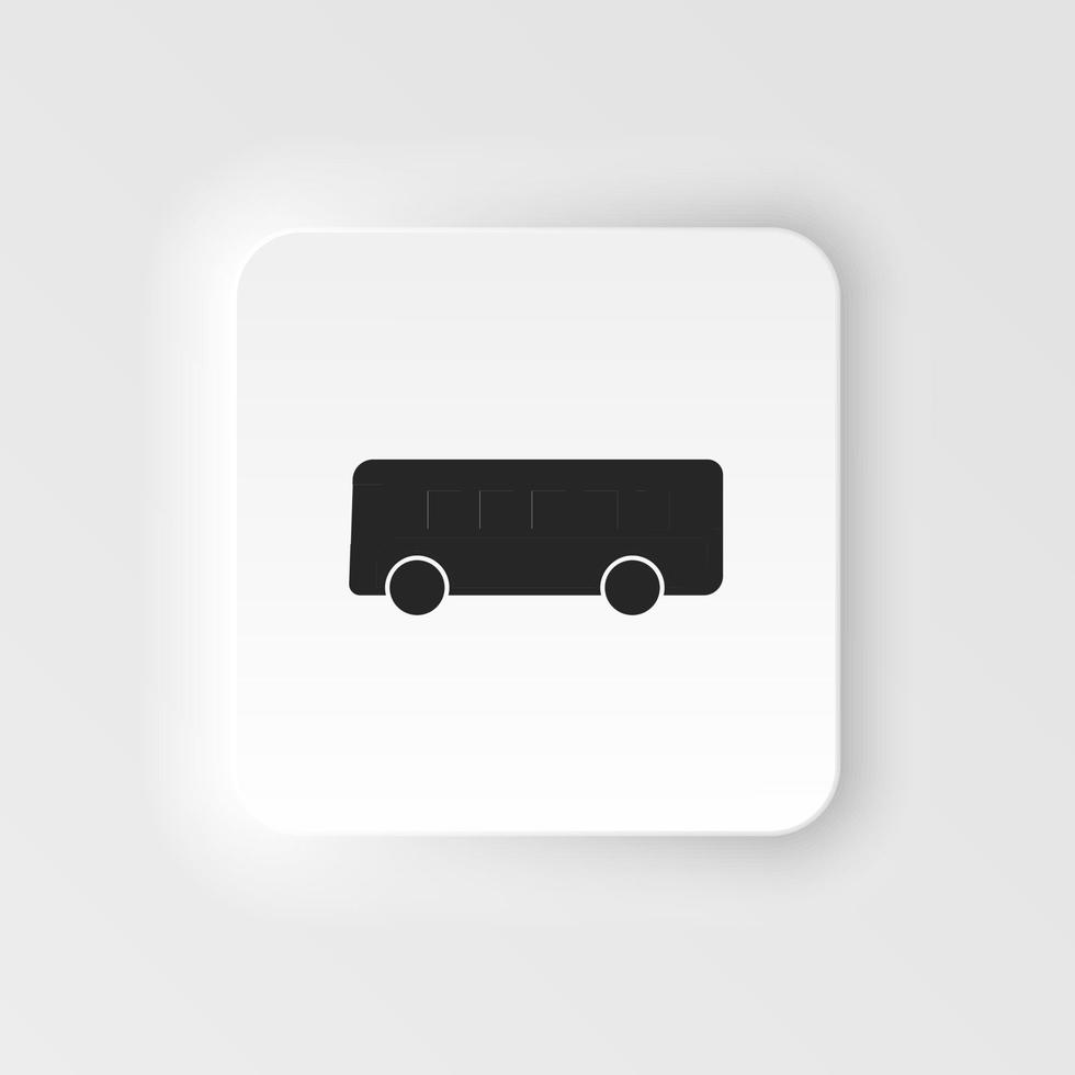 bus reclamebord neumorf stijl vector icoon vector icoon. bus reclamebord neumorf stijl vector icoon icoon Aan wit achtergrond. .