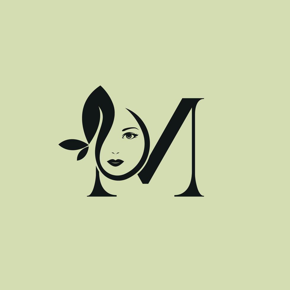 vector illustratie van monogram schoonheid logo brief m